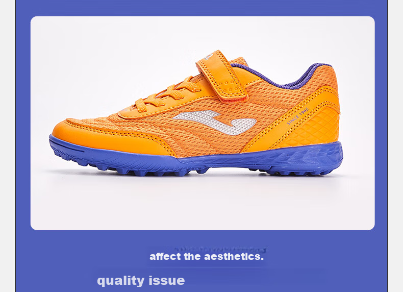 JOMA Soccer Shoes for Children TF Turf Cleats Boys Girls Youth Breathable Mesh Velcro Training Shoes Royal Blue Size 36 17