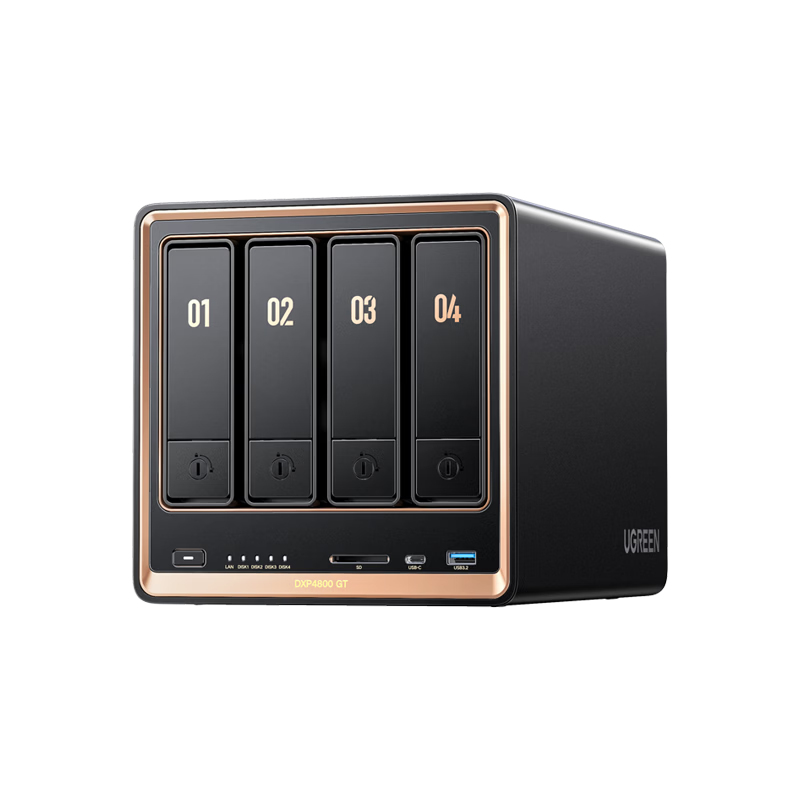 UGREEN Private Cloud DXP4800 GT 16GB 8TB 4-Bay NAS Network Storage AI Personal Cloud Home Hard Drive Server Dual 10GbE Ports Compatible with iPhone 17
