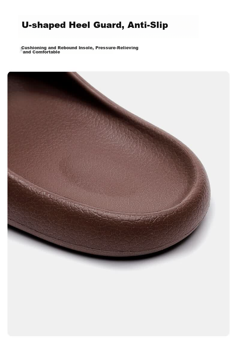 Ganmai Non-Slip Summer Slippers for Men, Odor-Resistant, Home and Bathroom Use, Maternity and Elderly Special, White, Size 44-45 6