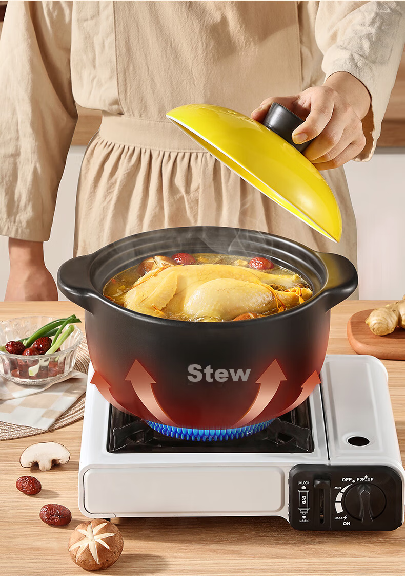 Royalstar Ceramic Clay Pot 3.3L Slow Cooker for Soup, Porridge, Stew, and Herbal Medicine Cooking 11