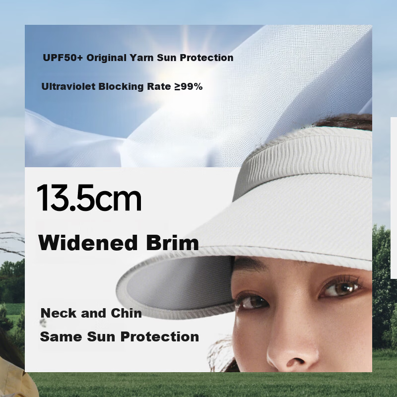 Beneunder Sun Protection Hat Women Men Open Top Hat Extended Brim Full Face Sunshade Headband Hat Solar Cap Mineral Rock Coffee