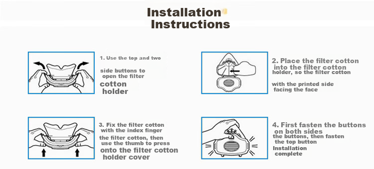 CM Chaomei Dustproof and Toxic Gas Industrial Protective Mask P2001 Filter Element 2 Pieces 4