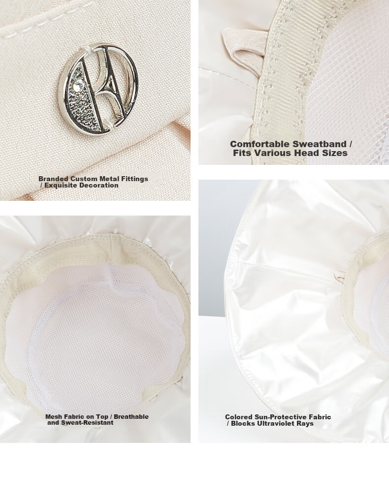 ELLE Sun Hat for Women, Elegant Wide Brim Hat, UV Protection, Face-Slimming Effect, Gift for Girlfriend 9