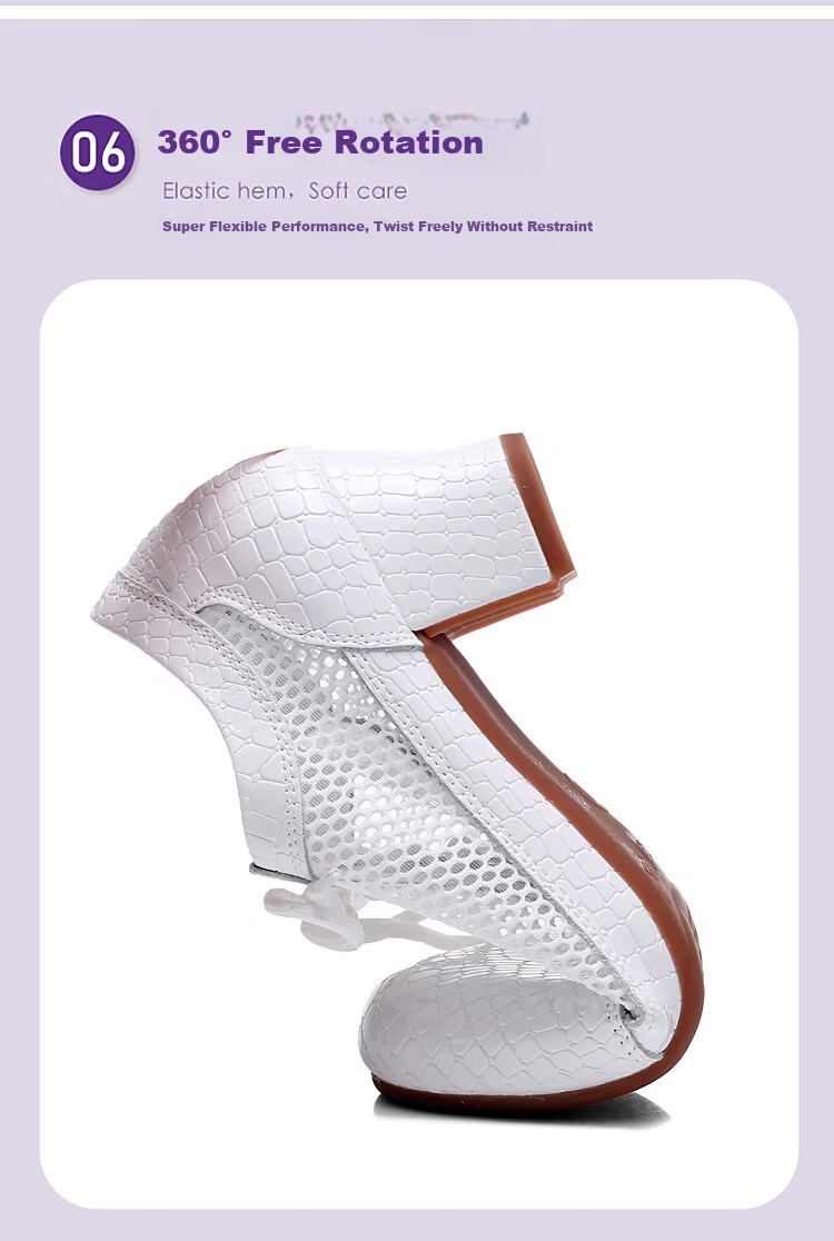 Teslita Mesh Breathable Summer Women's Genuine Leather Latin Dance Square Dance Mid Heel Versatile Casual Outdoor Non-Slip Dance Shoes 17