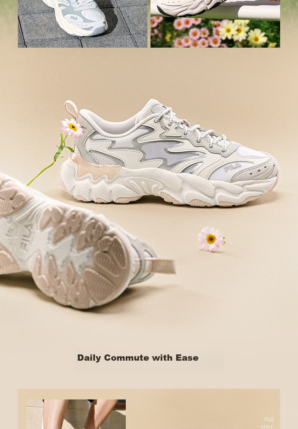 FILA Fern 3rd Generation Women's Breathable Dad Sneakers 2026 Summer New Casual Sports Shoes 15