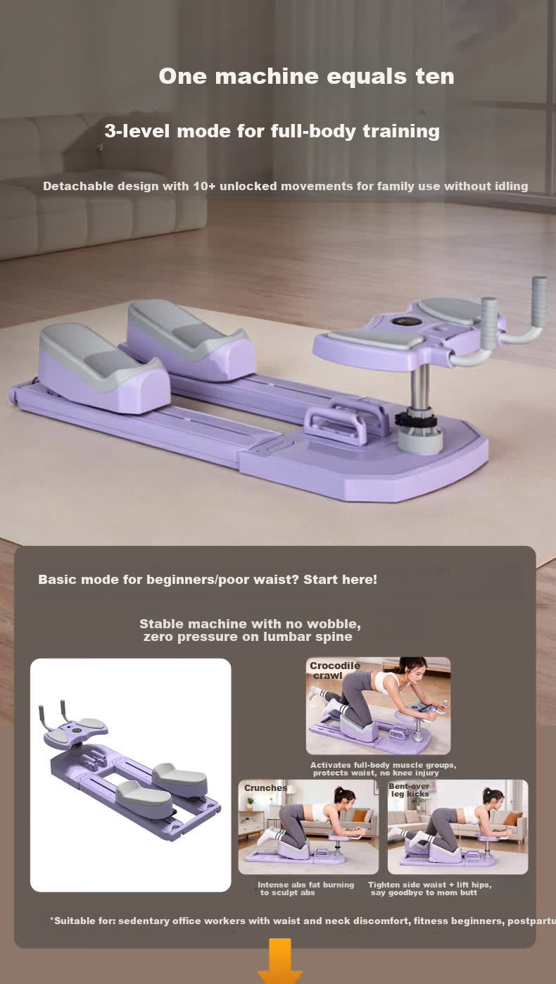 DDS Multifunctional Crawling Machine Lumbar Spine Stretching Core Training Abdominal Roller Home Fitness Equipment DDS6507P 4