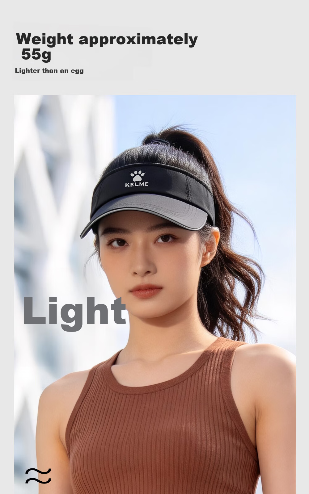 KELME Summer Breathable Running Sunshade Cap Unisex Quick-Dry Outdoor Trail Marathon Sun Protection Tennis Sports Hat 7