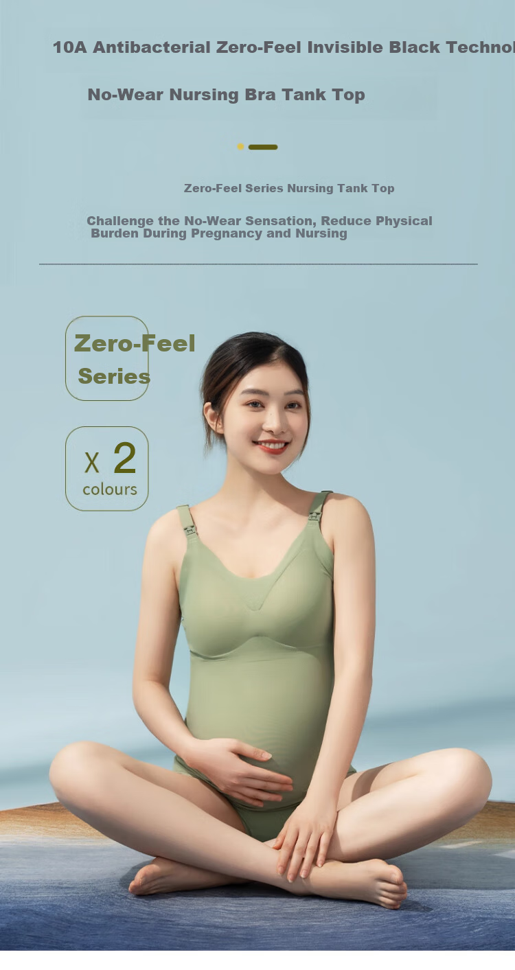 Langsha Nursing Camisole 2026 Summer Thin Breastfeeding Bra Maternity Postpartum Ice Silk Seamless Nursing Vest for Women 1