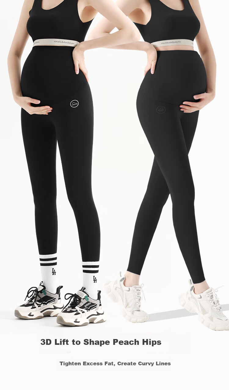 JOYNCLEON Maternity Shark Shorts Five-Point Summer Thin Hip-Lifting Yoga Safety Pants Black L JYK179605 8