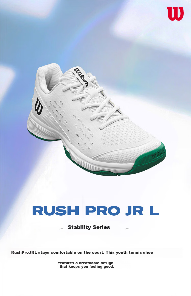 Wilson Rush Pro JR L Youth Comfortable Breathable Professional Tennis Shoes 1