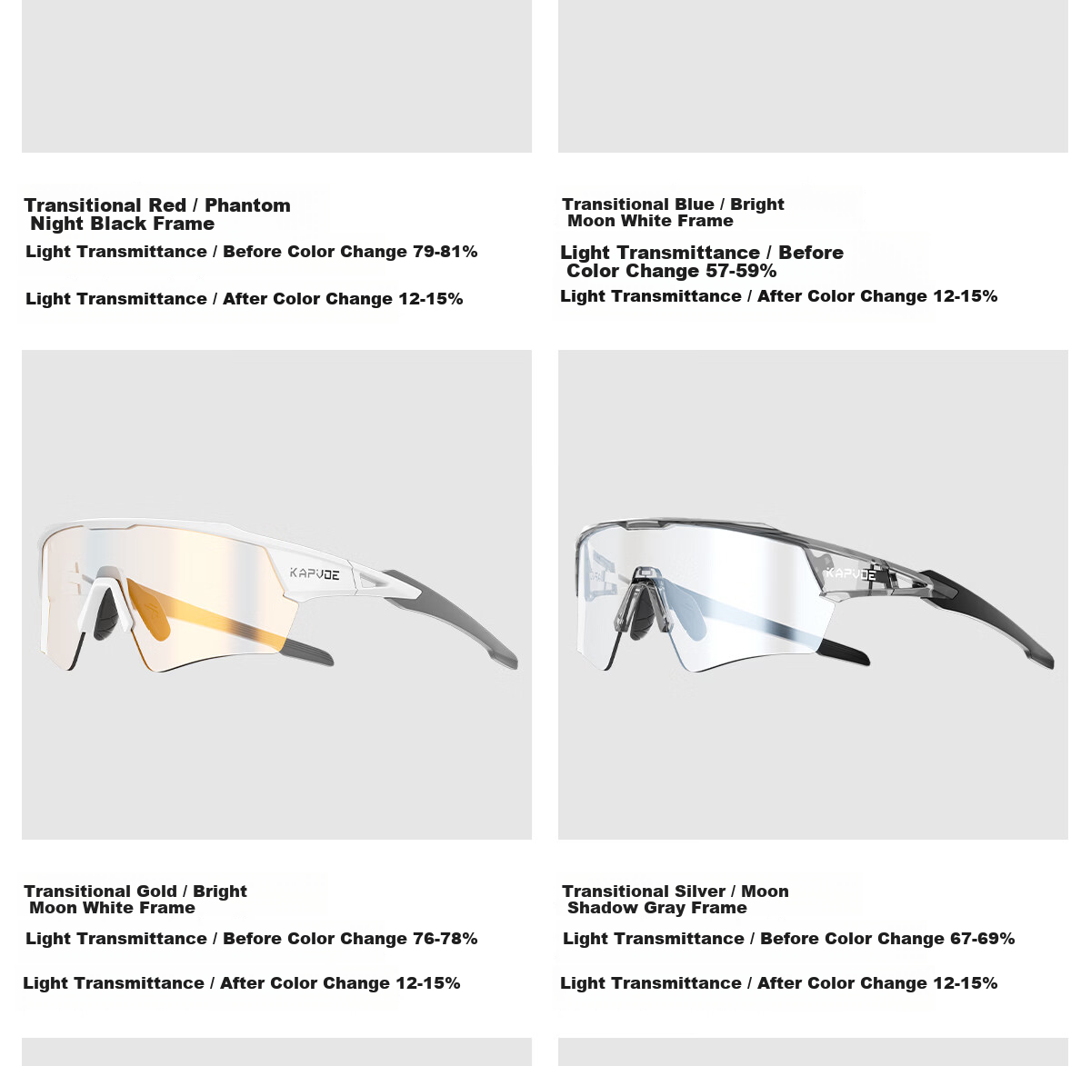 KAPVOE Dream Wings Anti-Fog Cycling Glasses UV Protection Day and Night Mountain Bike Goggles Unisex 51