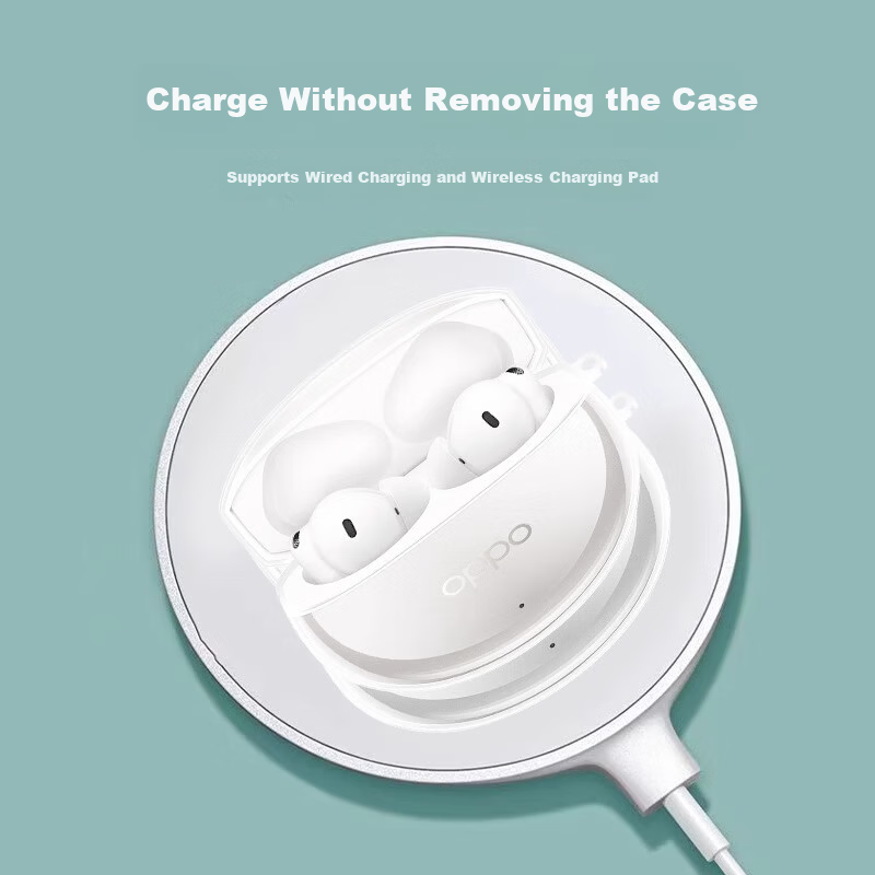 Beiyipin Protective Case for OPPO Enco Free4 Wireless Bluetooth Earphones, Full Coverage Shockproof Ultra-Thin Transparent High-Transparency Crystal Clear Charging Case Cover 6