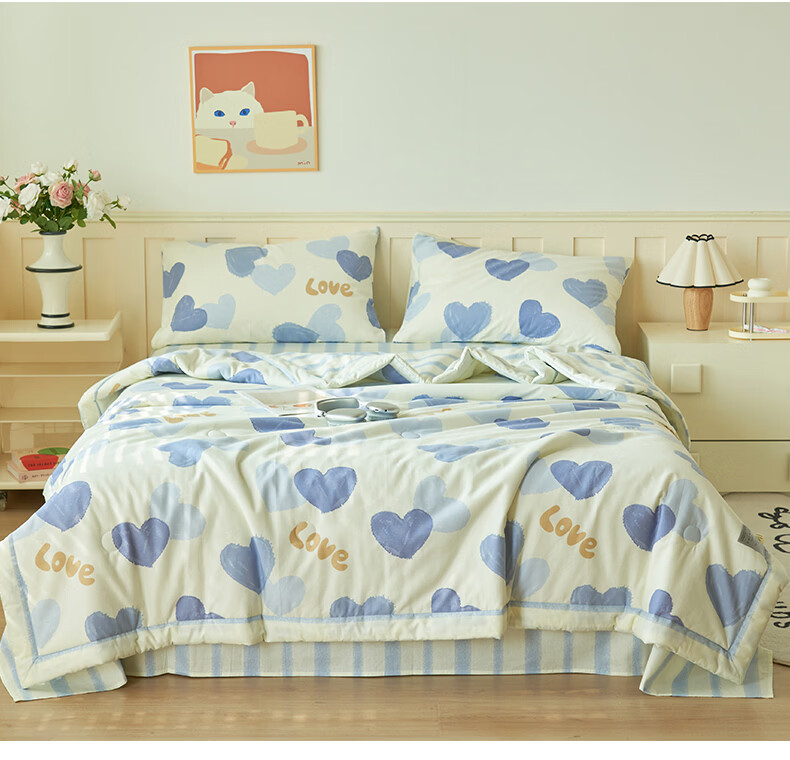 MUJI 100% Cotton Quilt Summer Blanket Air Conditioning Cooling Quilt 180x220cm 12