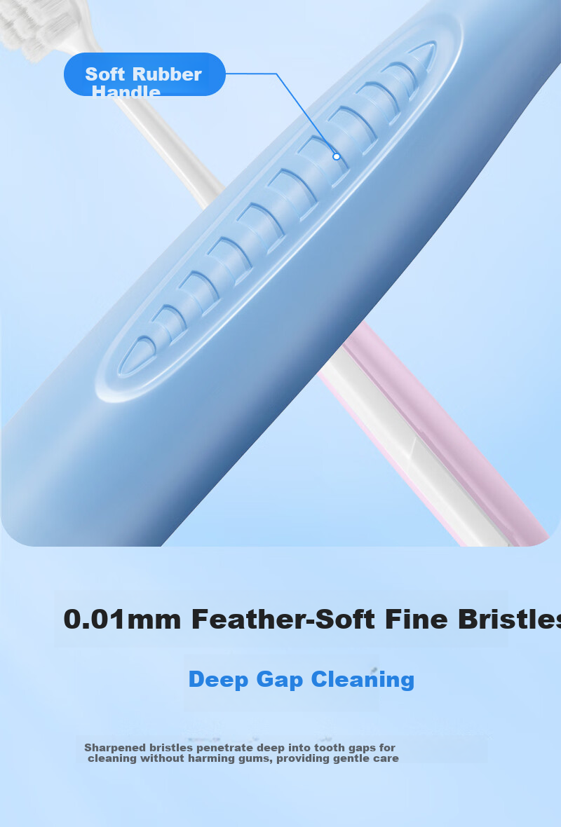 One's Member Soft Bristle Gum Care Wide Head Toothbrush for Men and Women Adults JD Self-operated Relieves Sensitivity Reduces Bleeding 2 Pack 11