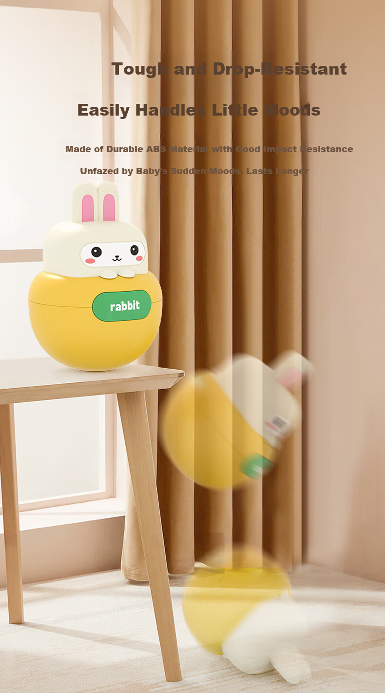 Wild Knight Roly-Poly Toy 2-in-1 Head Lifting Training Soothing Toy for Babies 3-12 Months 5