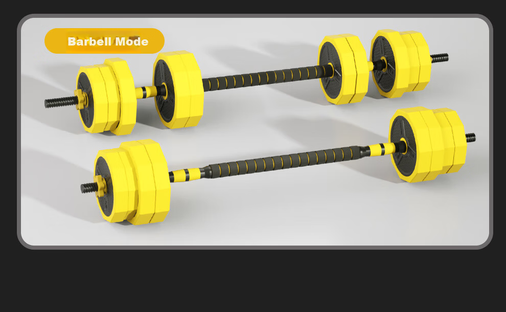 PROIRON Adjustable Dumbbell Kettlebell Barbell Fitness Equipment for Men and Women 20KG Lemon Yellow 3