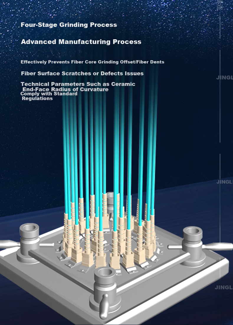Rongwei Sheng Telecom Grade OM3 10G Multimode Dual-Core Fiber Optic Patch Cable ST-ST Low Smoke Halogen-Free Drop Fiber Cable 3m Transceiver Pigtail RWS-STST-3 4