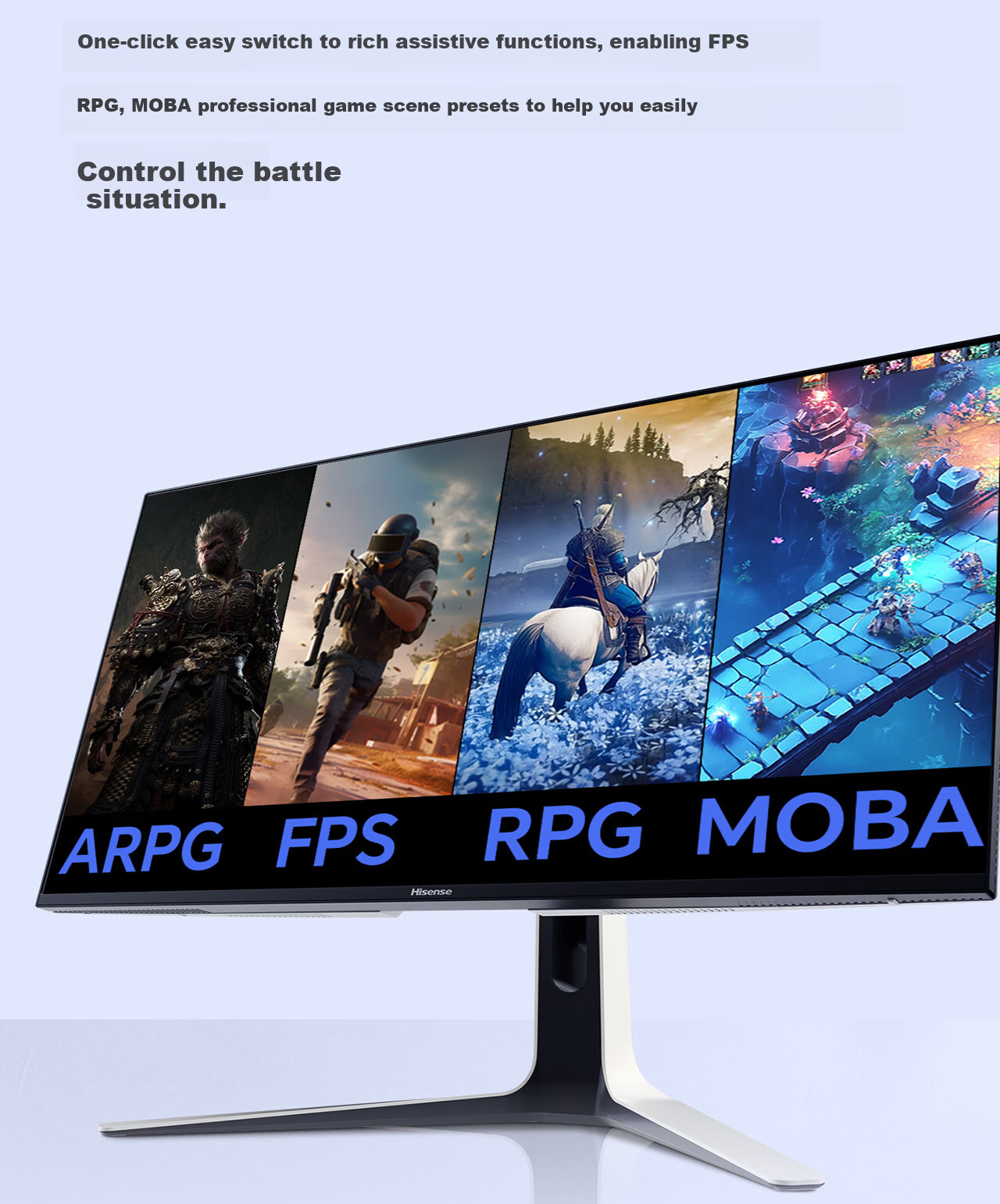 Hisense GX 31.5-inch 3A Original Picture Obsidian Screen 2304-Zone Glass-Based MiniLED XDR 2000nits 4K 160Hz Dual-Mode Gaming Monitor 32GX 27