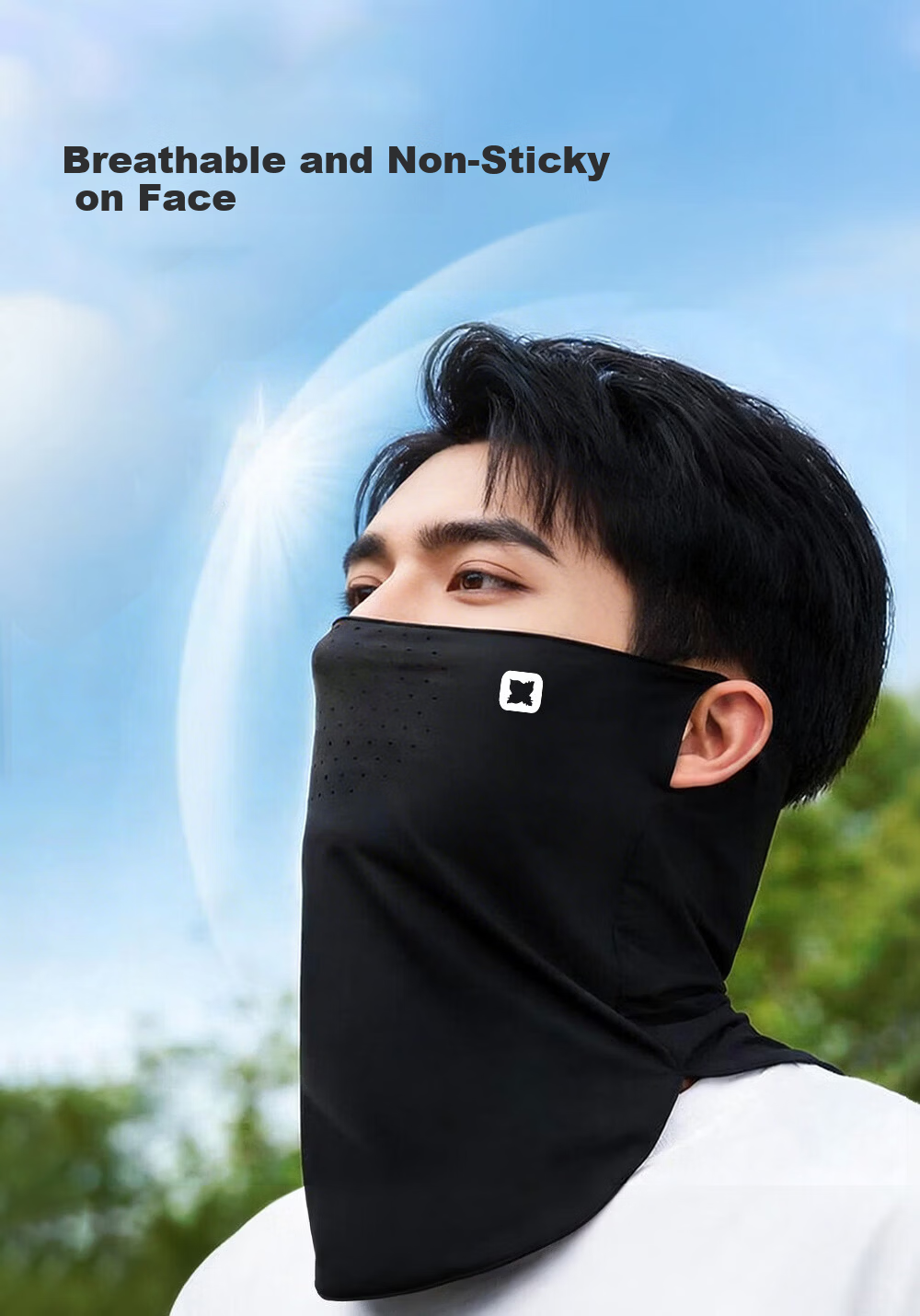 BWNK Sunscreen Face Mask Hat Neck Guard Integrated Ice Silk UV Protection Breathable Summer Face Bikini for Men and Women Cycling 3