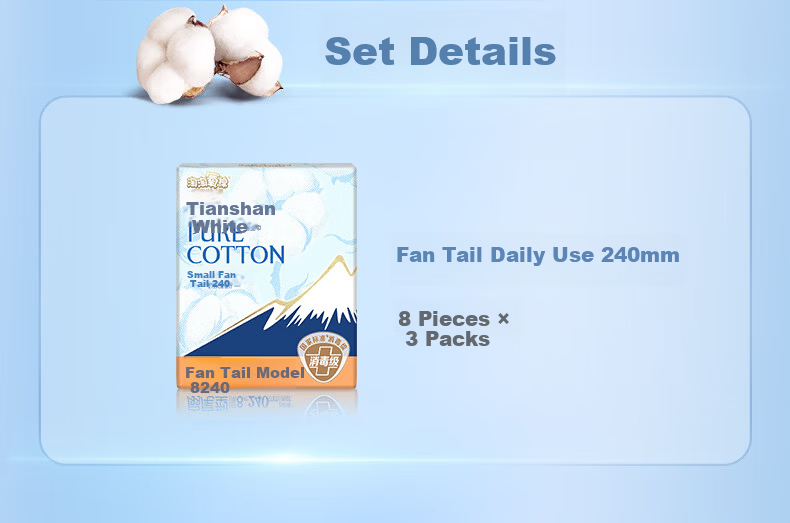 Taotao Oxygen Cotton Tianshan White Pure Cotton Disinfection Grade Sanitary Napkins Extended Day Use 265mm 6 Pieces * 3 Packs JD Self-operated 1