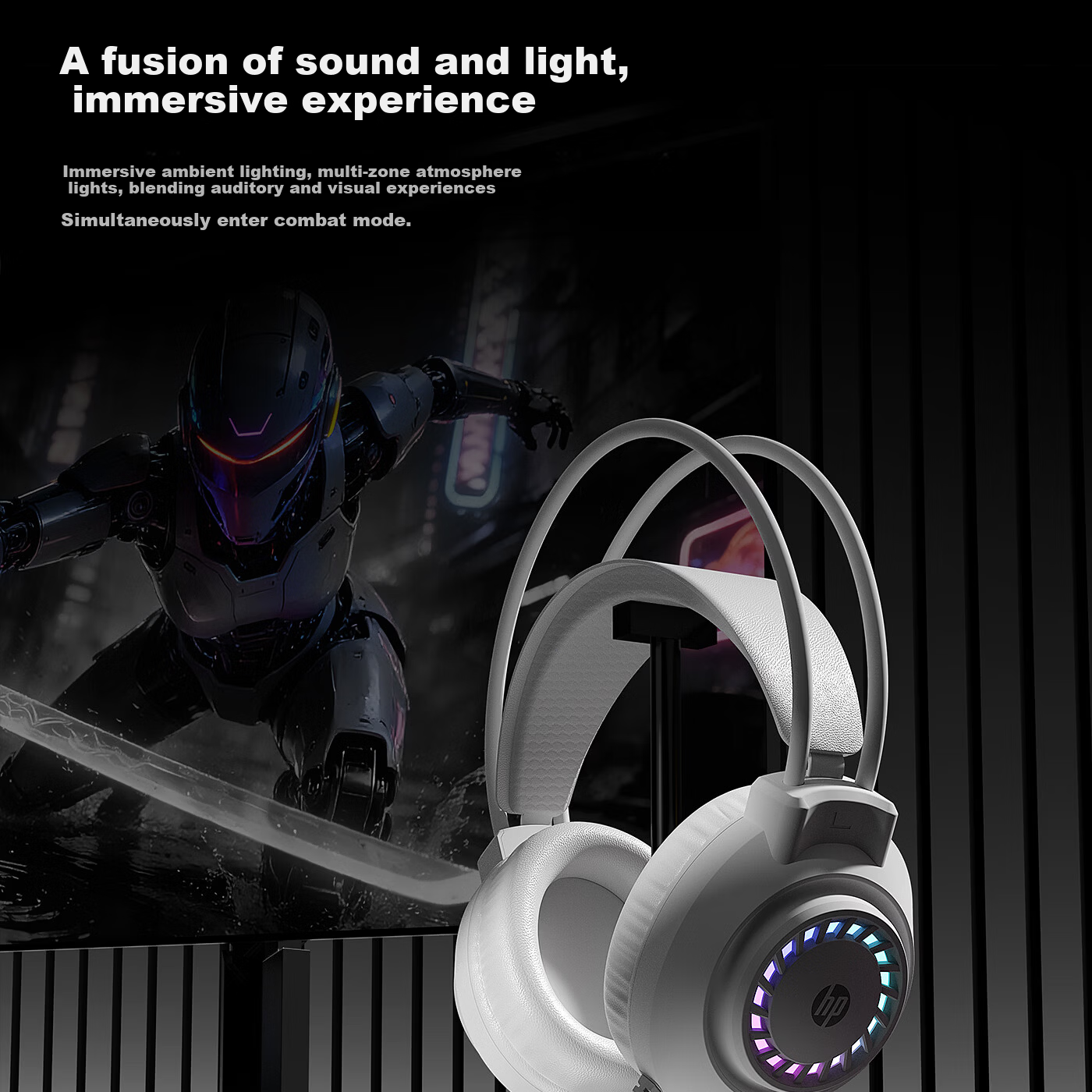 HP 1603 Over-Ear Headset with Microphone, HD Omnidirectional Pickup, 7.1 Virtual Surround Sound Gaming Headphones for FPS, PUBG, Valorant, Sound Localization 5