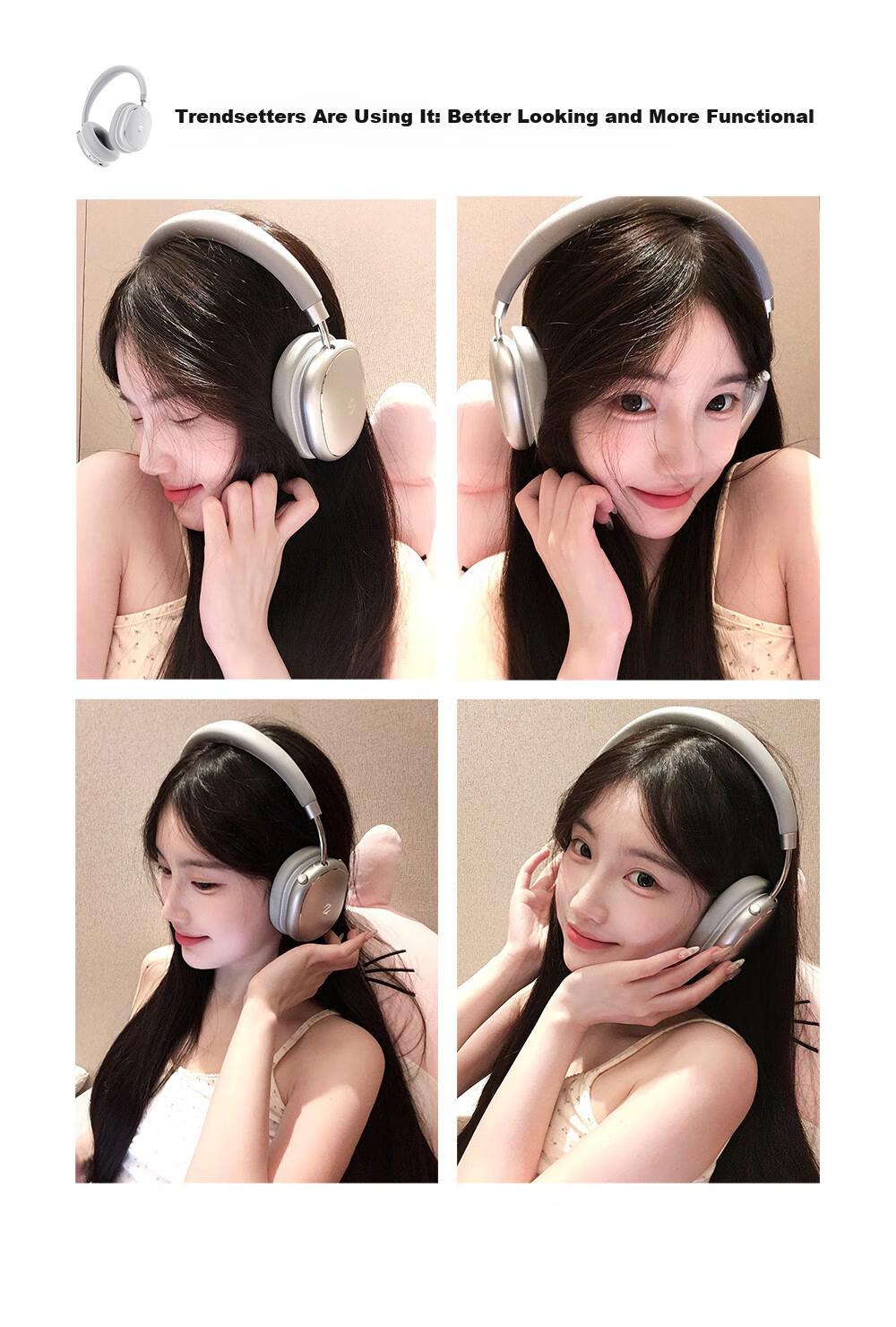 Black Shark Studio Spatial Audio Edition True 52dB Noise-Cancelling Over-Ear Bluetooth Headphones [National Subsidy] 155H Long Battery Life High-Quality Gaming Headset Compatible with Apple Huawei Xia 1