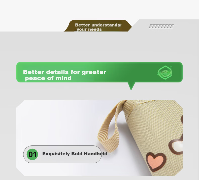 Grsaed Outdoor Folding Stool Portable Small Stool Storage Handbag Fishing Chair Pocket Folding Cartoon Dog Beige 17