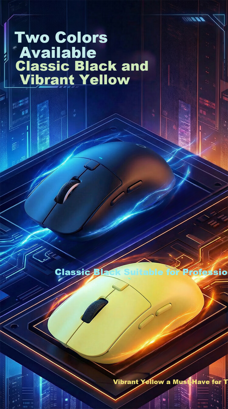 JD Jingzao M7 Gaming Edition 8000Hz Wireless 8K Gaming Office Tri-mode Ergonomic Laptop Mouse 3395 Sensor Black 8