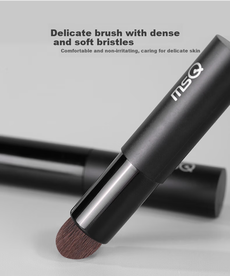 MSQ Mini Portable Lip Brush with Cap Round Head Lipstick Brush Mini Concealer Brush Lip Balm Blending Lip Mud Lip Gloss 6