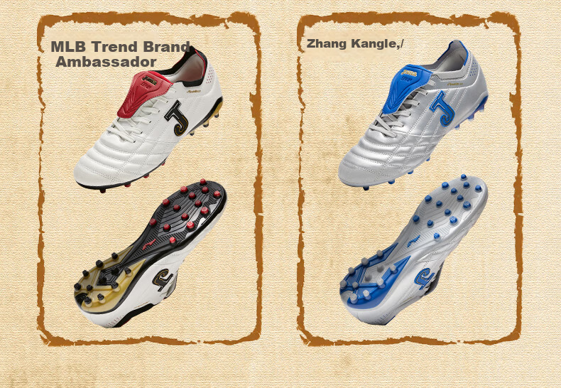 JOMA Kangaroo Leather Soccer Shoes TF Turf Studs Adult Youth Match Training Silver/Blue Size 41 9