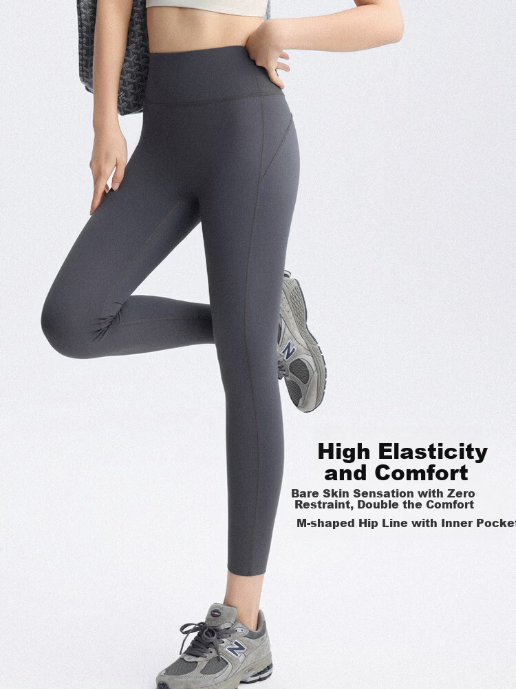 DRUR Women's Outdoor Slim Fit High Waist Butt Lift Shark Skin Quick-Dry Training Yoga Cycling Leggings 13