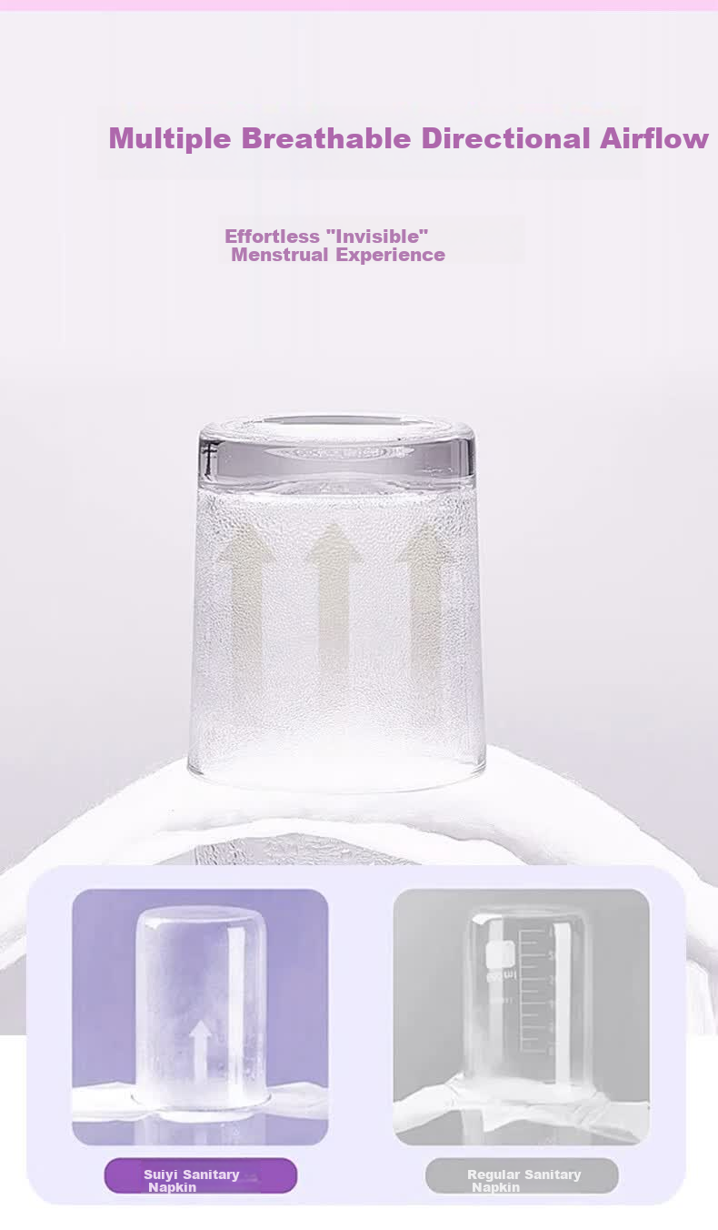 Suiyi Xinhua Suiyi Sanitary Napkins 360mm Extended Day and Night Use Sterile Velvet Ultra-Thin Leak-Proof Menstrual Pads 1 Pack 6