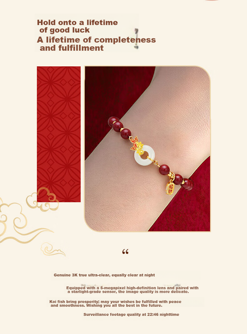 ALLOVE Koi Fish Safety Buckle Bracelet for Women 2026 New Birthday 520 Valentine's Day Gift for Girlfriend Wife 2