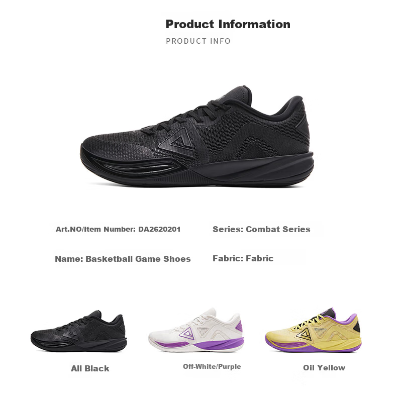 Peak Taiji Outdoor Assassin Men's Low-Top Basketball Shoes Breathable Durable Non-Slip Sports Shoes DA2620201 13