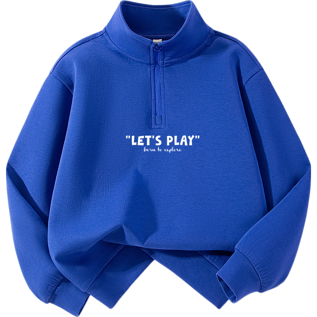 Baleno Boys' Sweatshirt, Spring And Autumn 2025 Style, for Older Children, Air Layer Stand Collar, Sports Long Sleeve, Kids' Spring Casual Top
