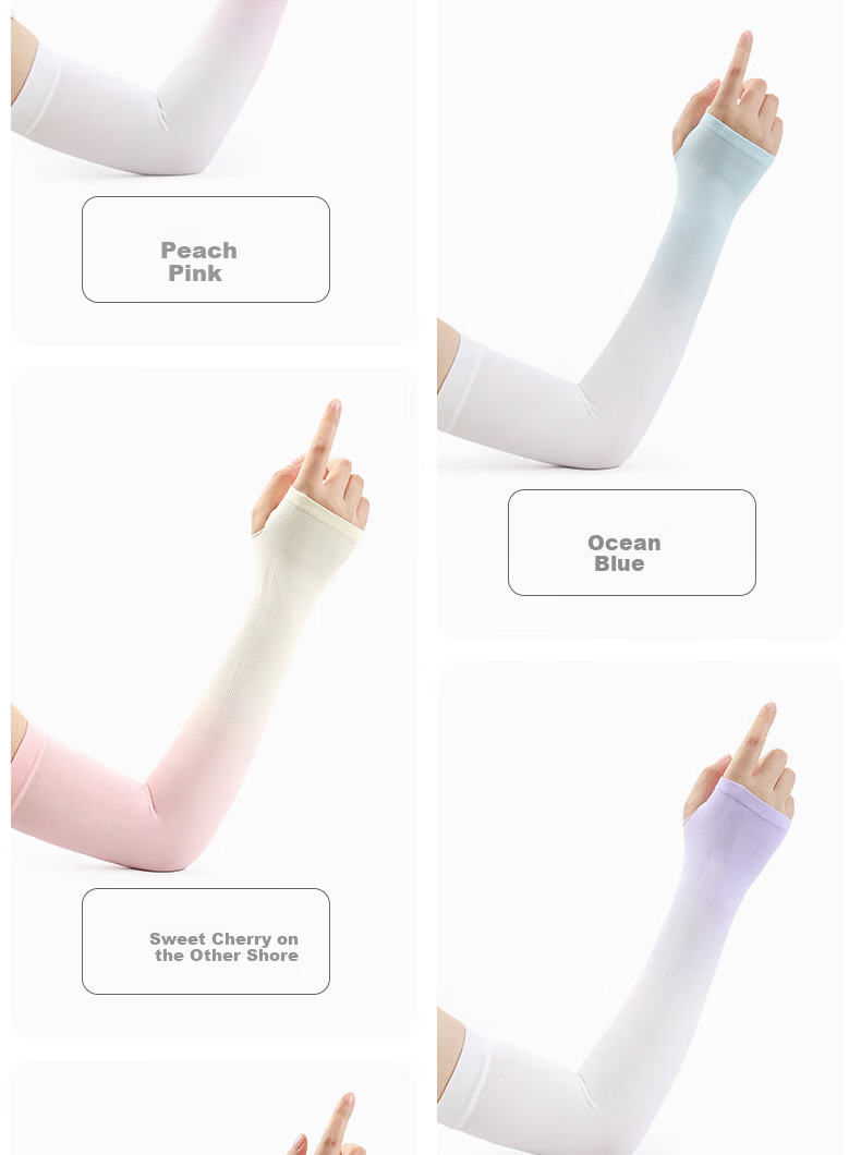 RED DRAGONFLY Women's Summer Ice Silk Gradient Cooling Sun Protection Arm Sleeves UV Protection Gloves for Men 25