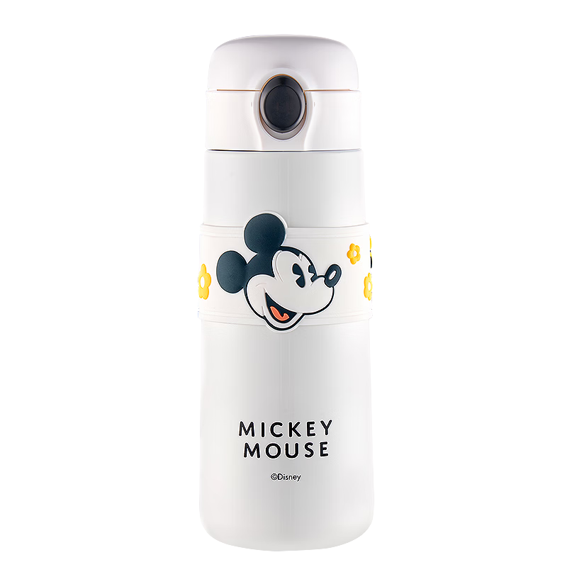 Disney Kids Insulated Stainless Steel 316 Direct Drinking Water Bottle Kindergarten Primary School White Mickey 500ml