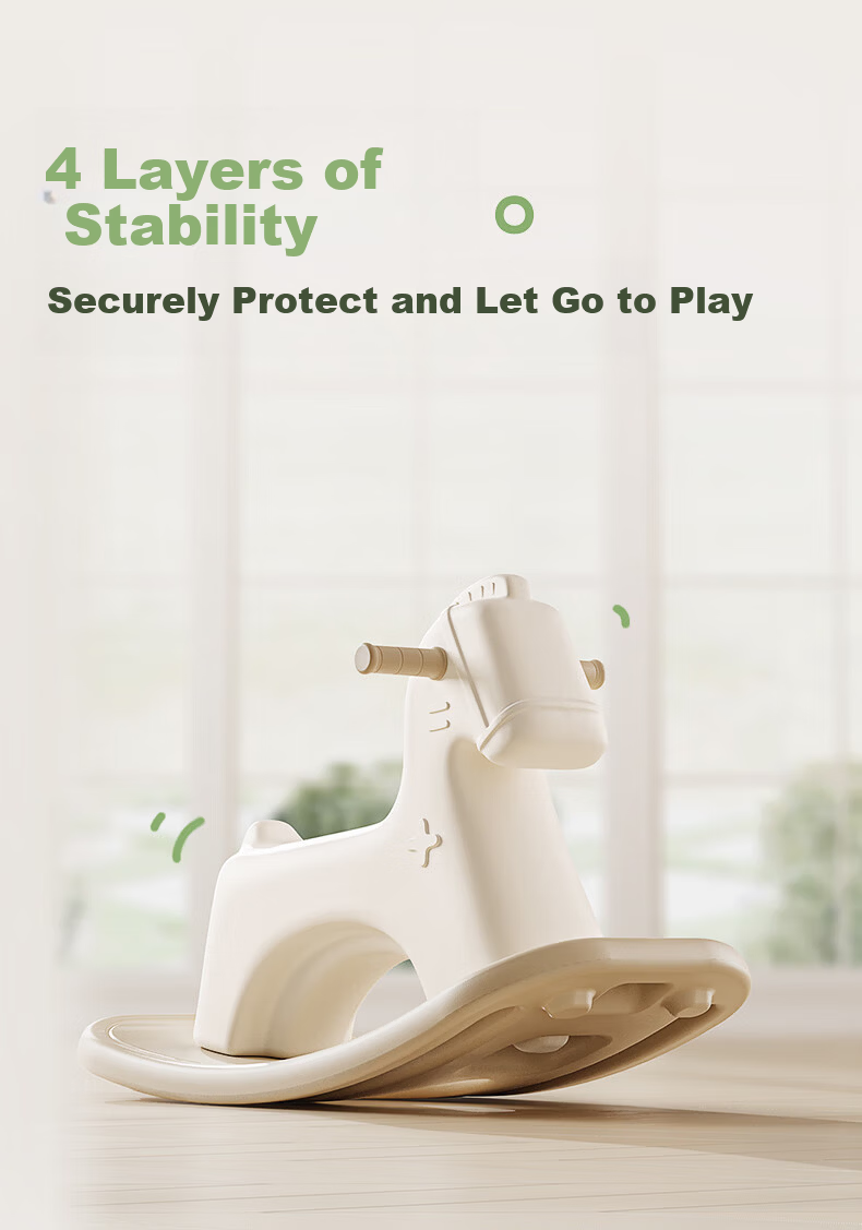 BG-BABYGO Milk Foam Knight Rocking Horse 1-3 Years Old Children's Balance Board Multifunctional 2-in-1 Toy Birthday Gift 4