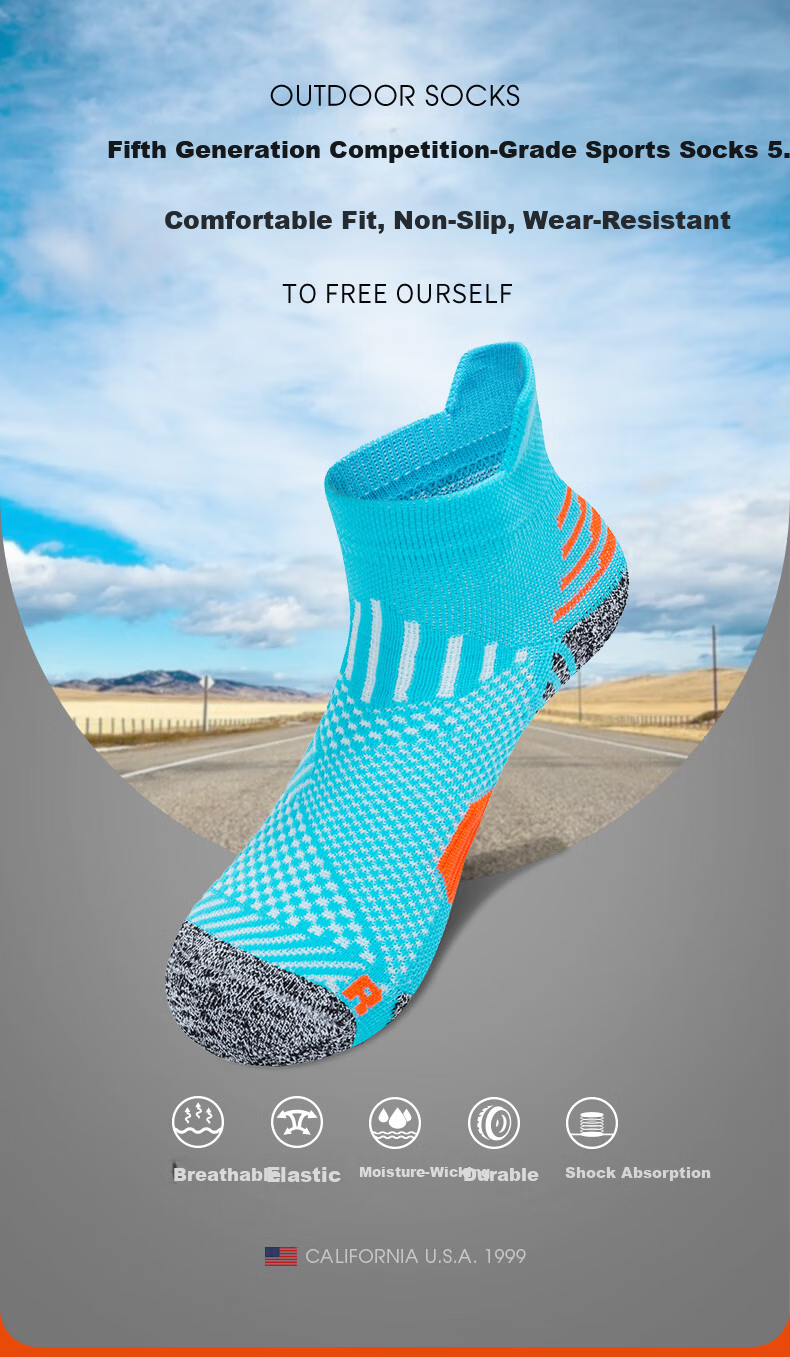 TFO 5th Generation Outdoor Socks Sweat-Absorbing Sports Hiking Mountaineering Socks A2902420 Women's Fluorescent Green M 2