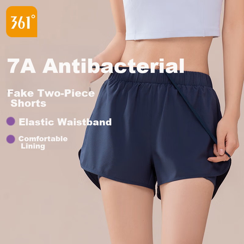 361° Women's Sports Running Shorts Anti-Exposure Yoga Layered Fitness Shorts