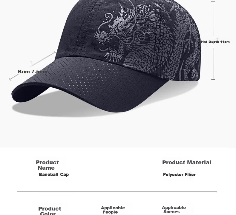 RED DRAGONFLY Men's Summer Lightweight Quick-Dry Printed Baseball Cap Outdoor Sun Protection Casual Fishing Sunshade Hat for Women 12