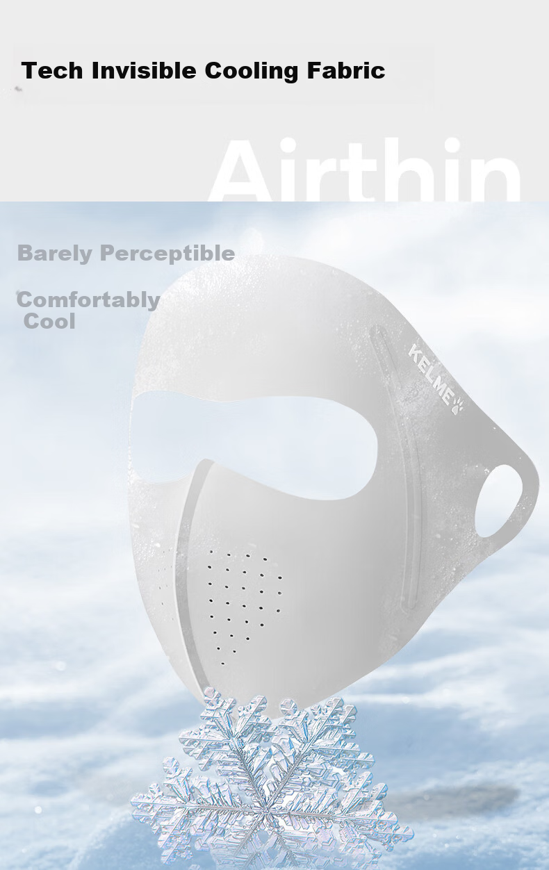 KELME Sun Protection Face Mask Unisex Full Face Cooling Ice Silk Breathable Comfortable Outdoor Cycling Mountaineering Balaclava 1
