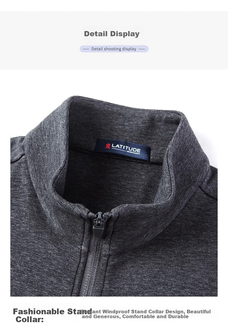 MONTAGUT Air Layer Cardigan Men's Solid Color Sweatshirt Portable Casual Jacket Shadow Blue 3XL 6