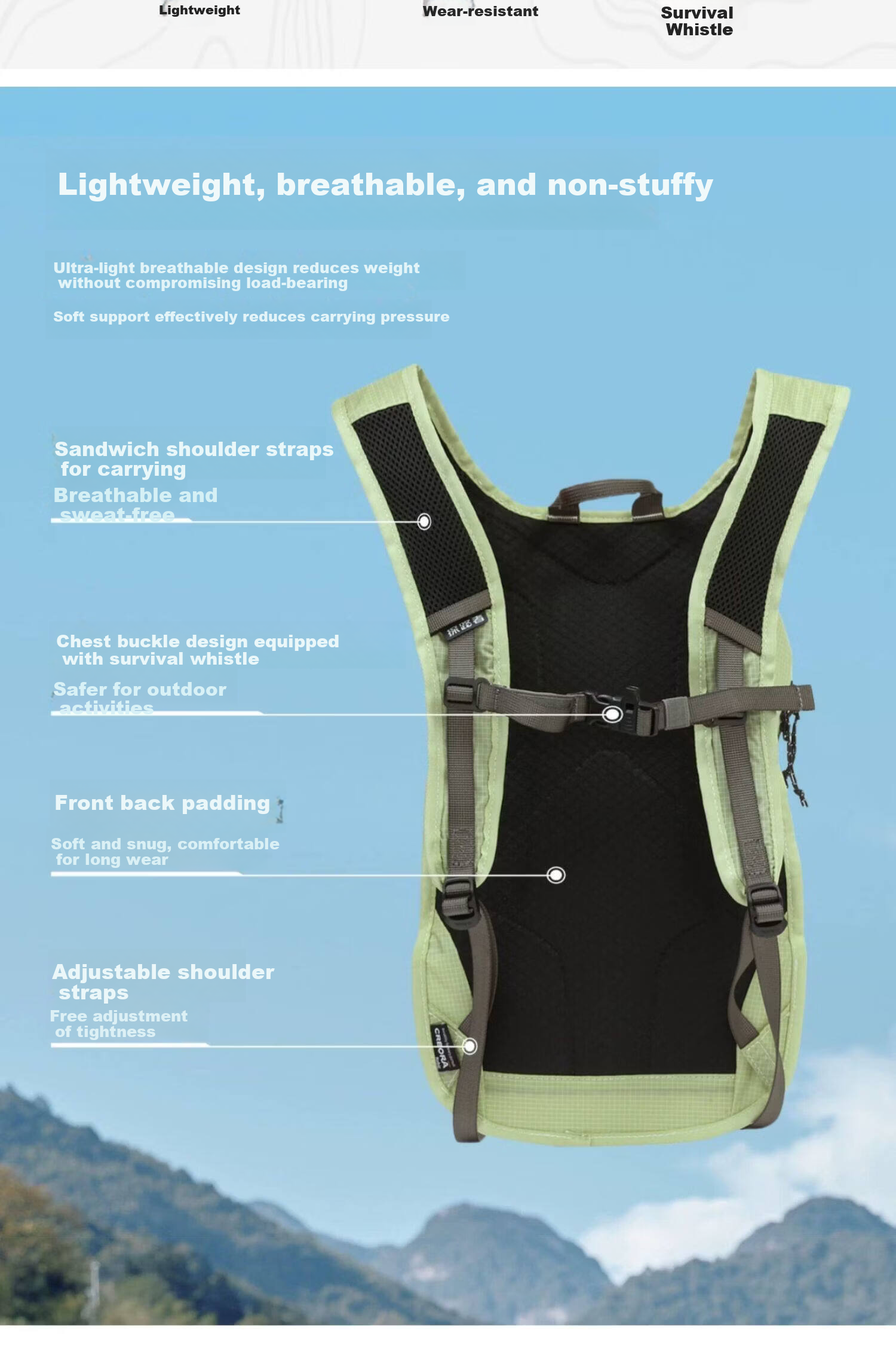 TOREAD Mountaineering Backpack Yunye AERO PACK 13L Outdoor Hiking Ultralight Multifunctional Double Shoulder Travel Bag Mountain Shadow Gray 4
