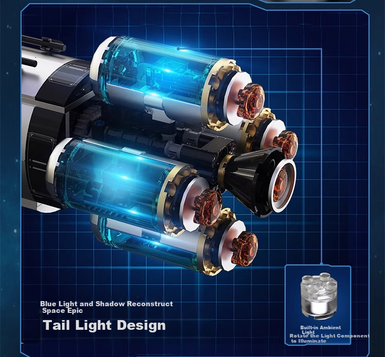 Electric Building Blocks Space Station Model Educational Toy for Boys Ages 6-12 Birthday Gift 8