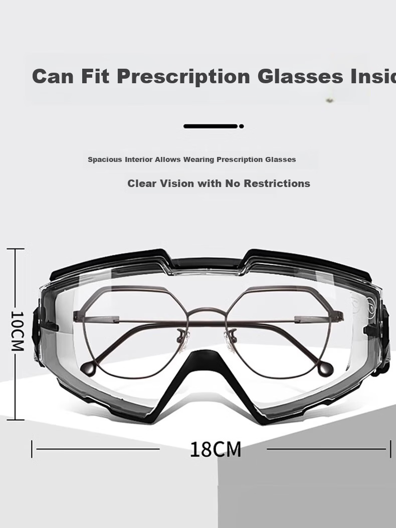 WOLSGIN Anti-Fog Chemical Experiment Full Seal Safety Goggles Cutting Splash-Proof Cycling Dustproof Windproof Protective Eyewear Orange 3