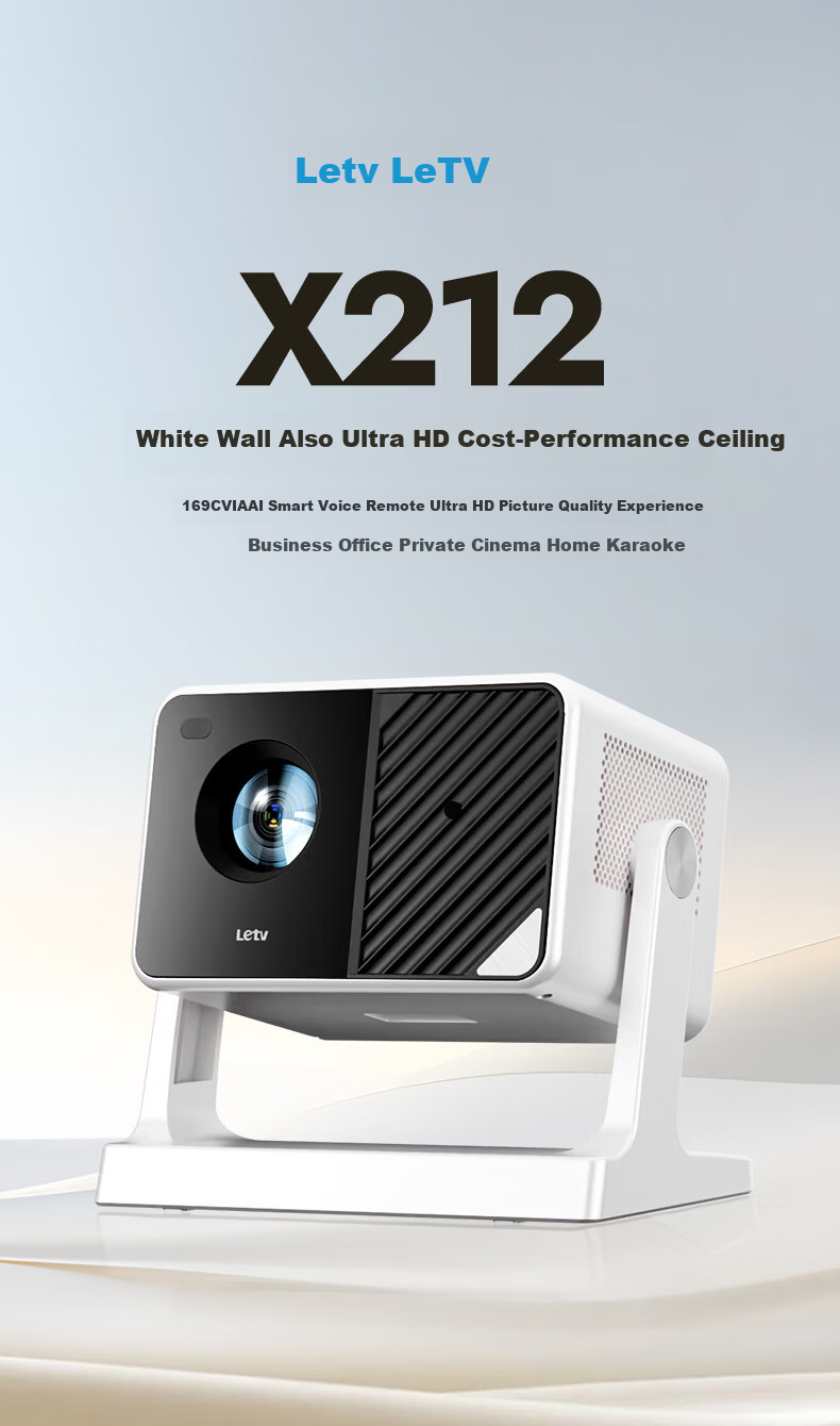 LeTV TV Projector Home Bedroom Living Room Ultra HD Home Theater Smart Portable Projector Mobile Phone Projection TV X212 (Electric Focus) 1