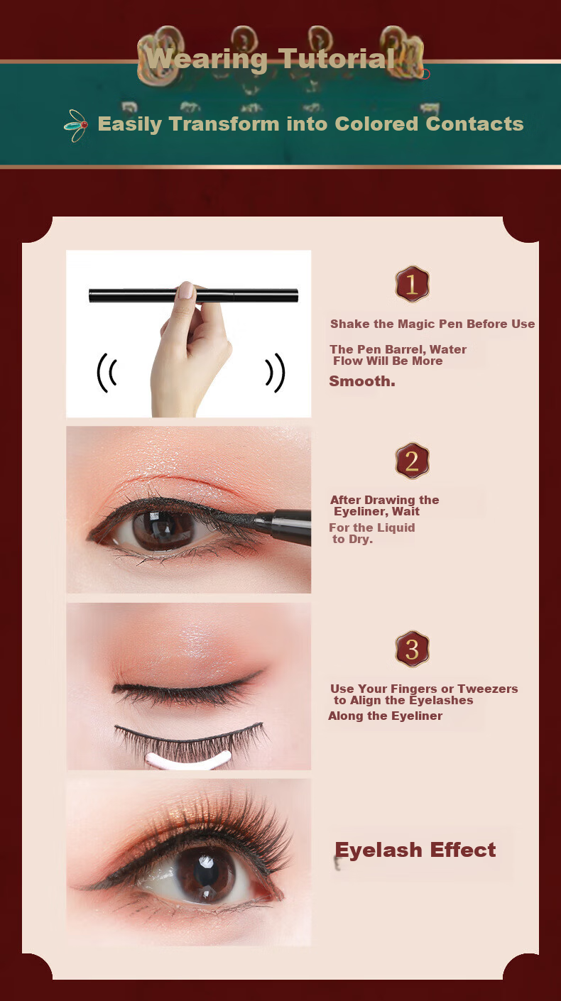 Yushang Jiaren Magnetic False Eyelashes 6 Pairs Glue-Free Reusable Magnetic Lash Newbie Makeup New Year Makeup Tool 11