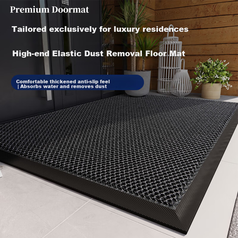 Qiqi Villa Heavy-Duty Entrance Door Mat Outdoor Carpet Non-Slip Dirt-Resistant Doormat