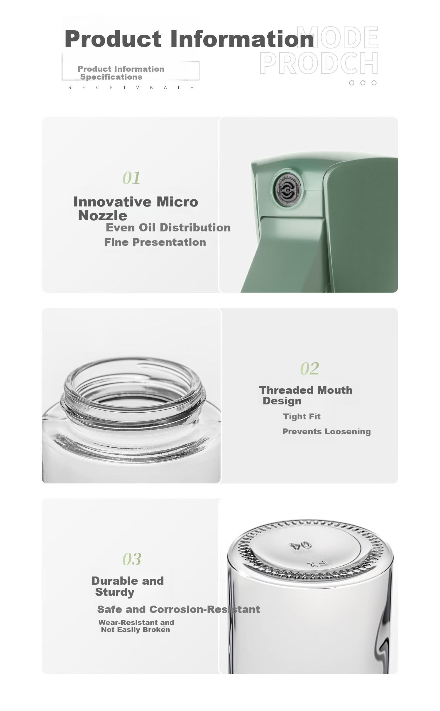 KATEI STORY Japanese Glass Oil Sprayer Kitchen Household Air Fryer Oil Bottle Spray Bottle Atomized Oil Container 13